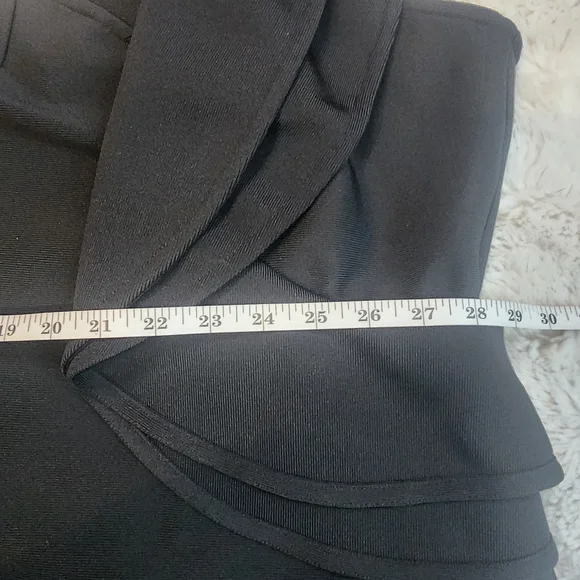 Chic One-Shoulder Black Ruffle Bodycon Dress - Picture 5 of 12